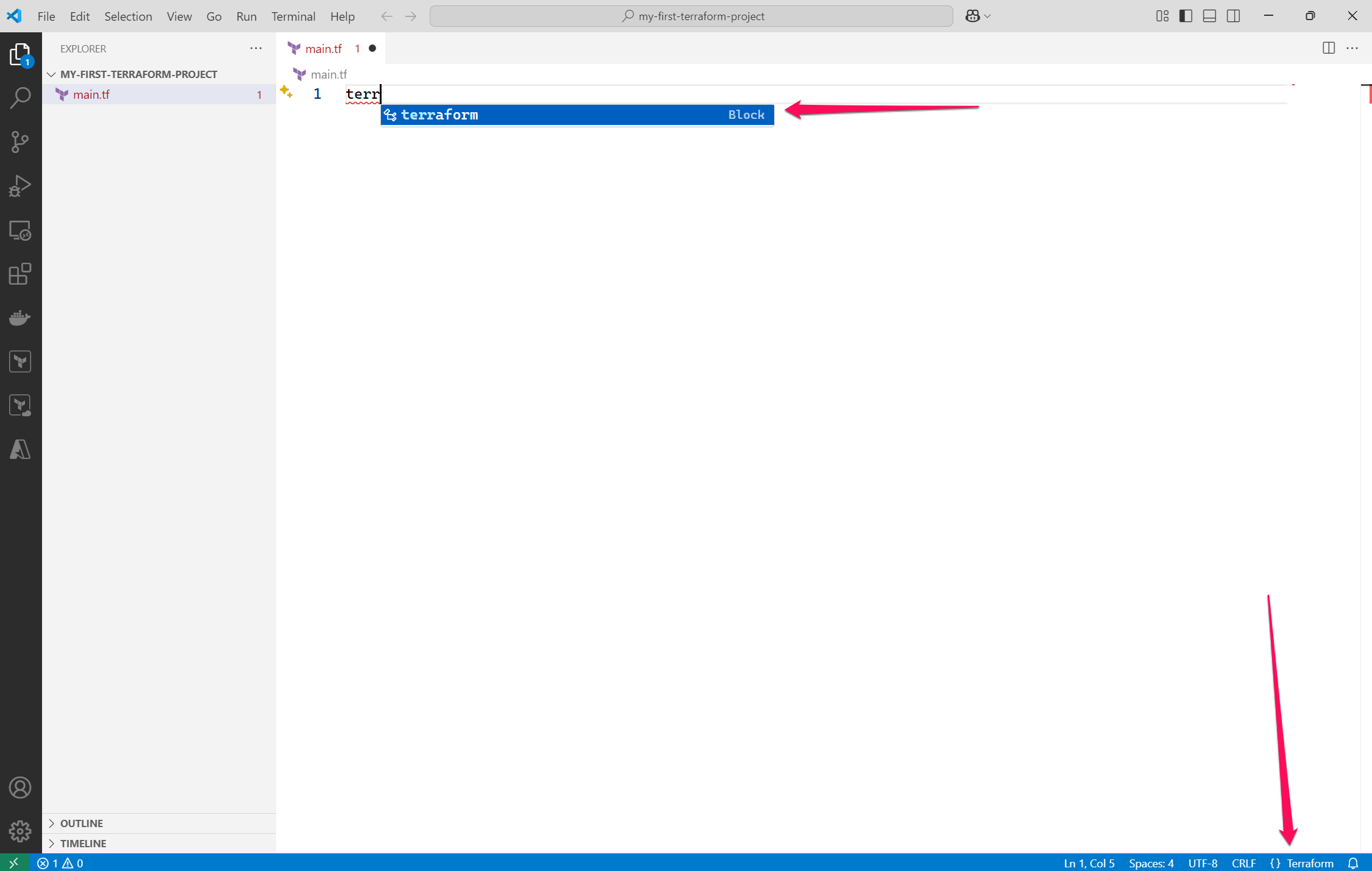 Terraform Autocompletion